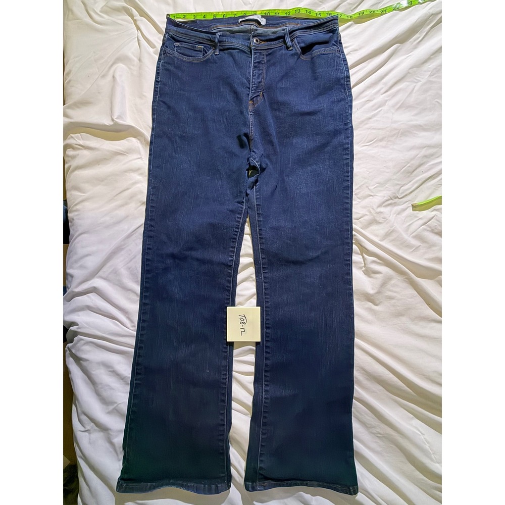 Levis Perfectly Slimming 512 Bootcut Jeans Dark Wash Denim 16W T08-12